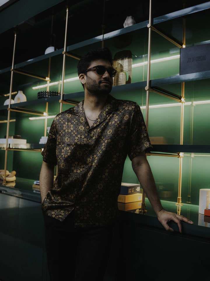 Indowestern Shirt - Golden Bronze