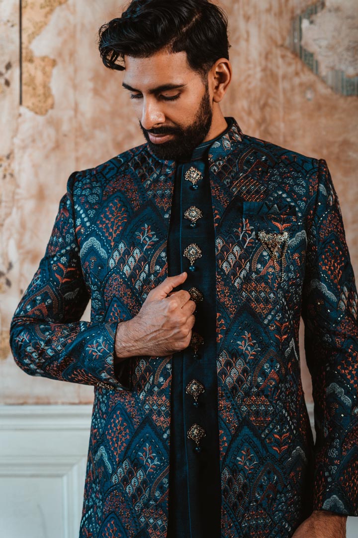 Navy Blue Kurta Set