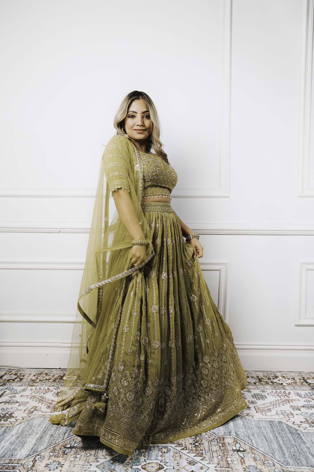 Bright lime lehenga