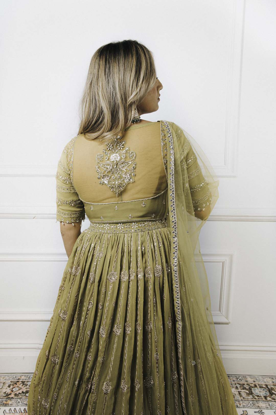 Bright lime lehenga