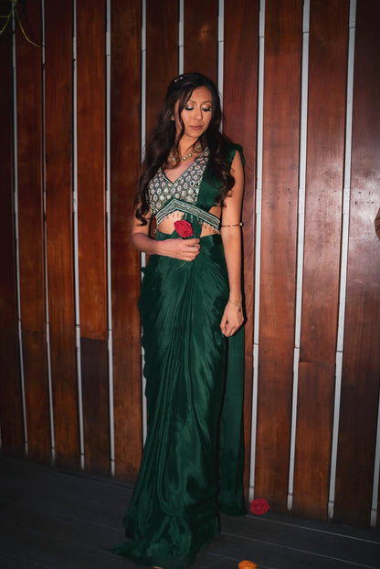 Emerald Green Saree