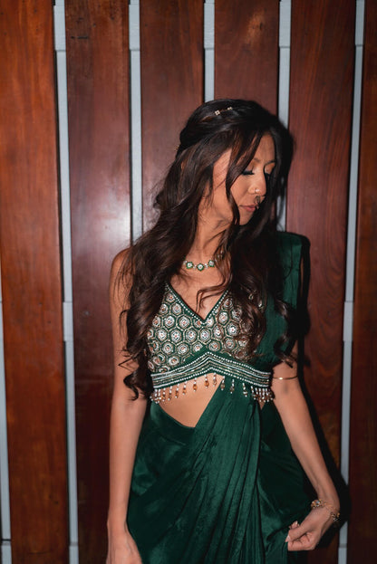 Emerald Green Saree