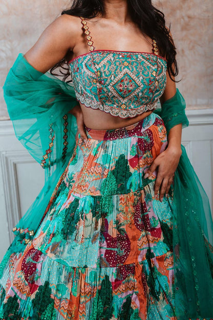 Bright multicolor lehenga