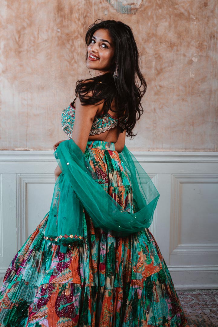 Bright multicolor lehenga