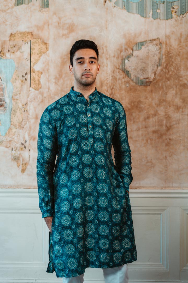 Blue Printed Kurta