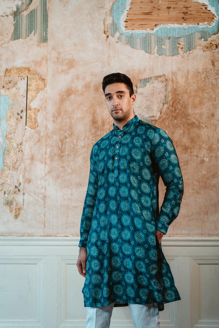 Blue Printed Kurta