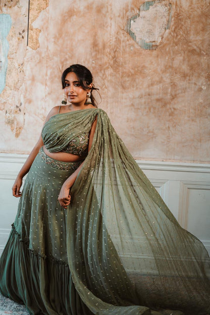 Sage Green Lehenga