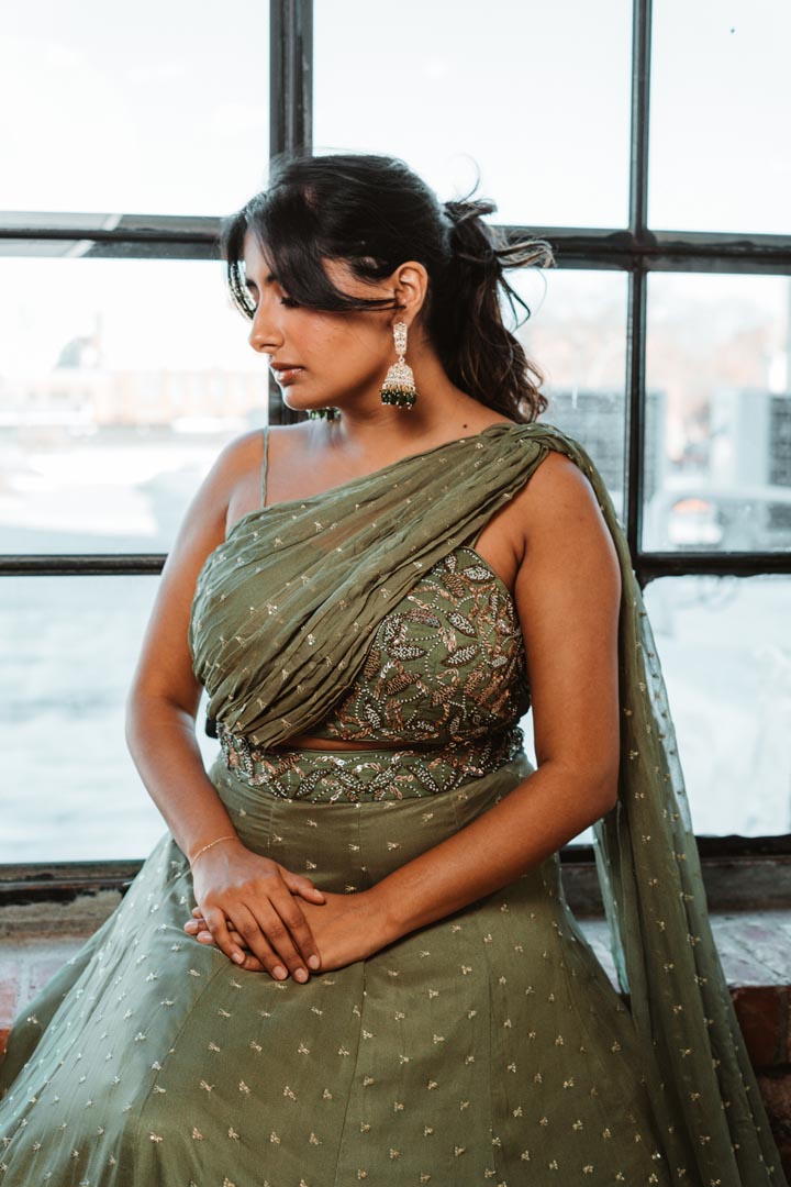 Sage Green Lehenga