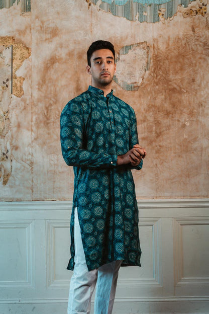 Blue Printed Kurta