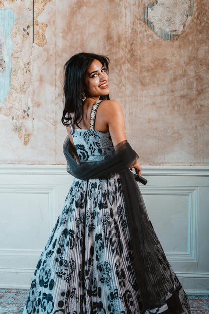 Black & White Lehenga