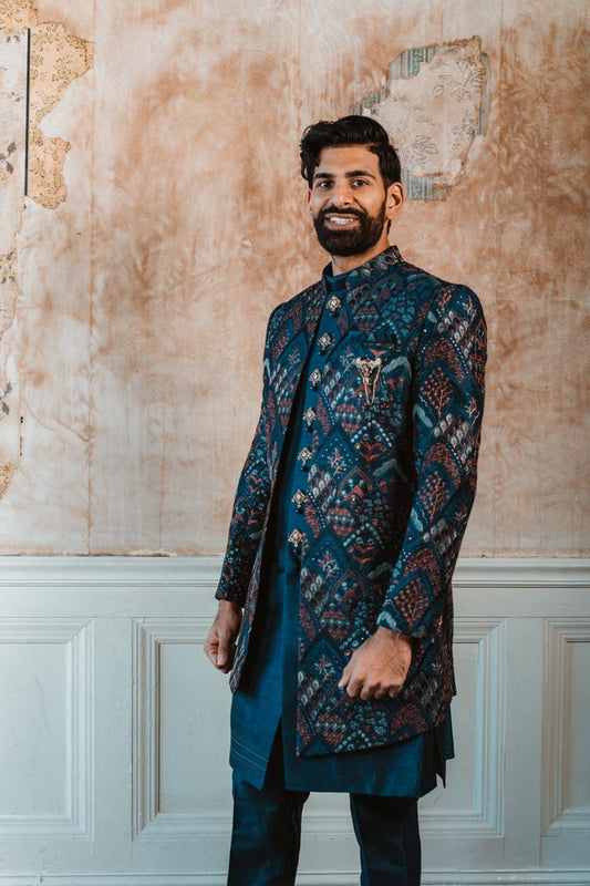 Navy Blue Kurta Set