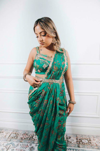 Printed Pant Saree