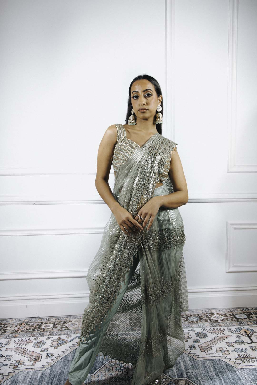 Sequin Pant Saree