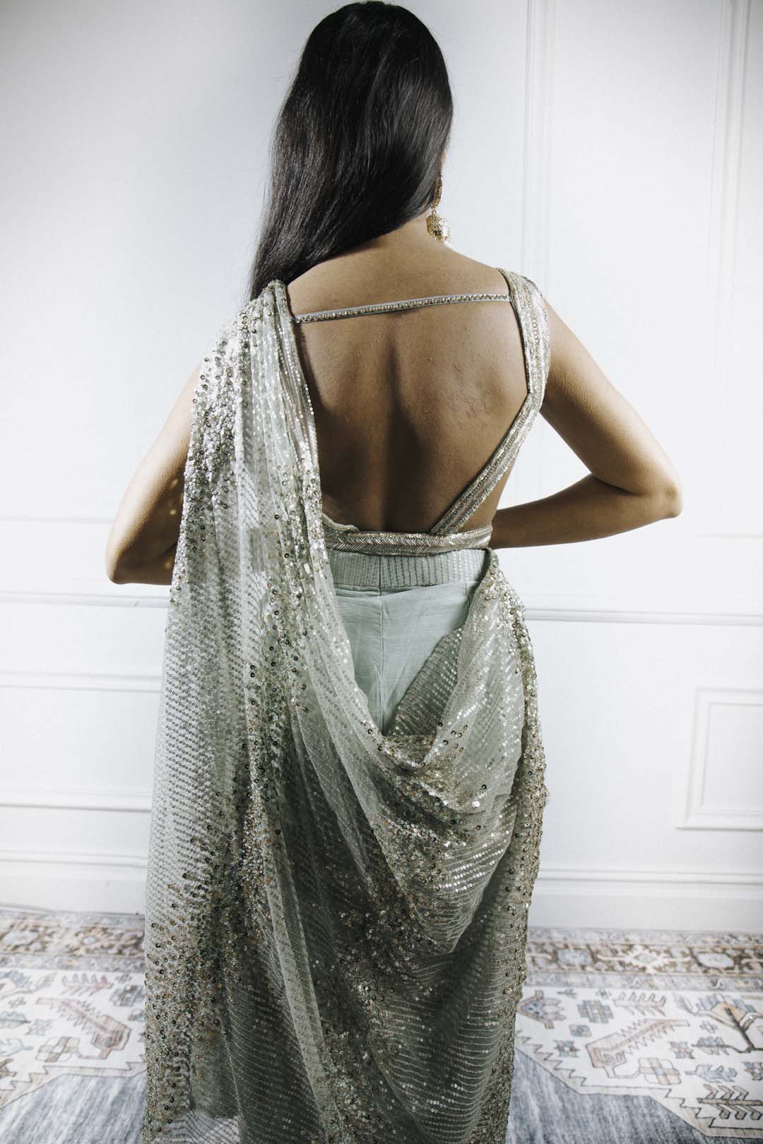 Sequin Pant Saree