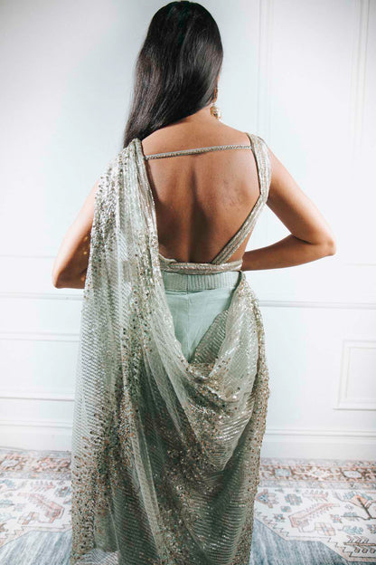 Sequin Pant Saree