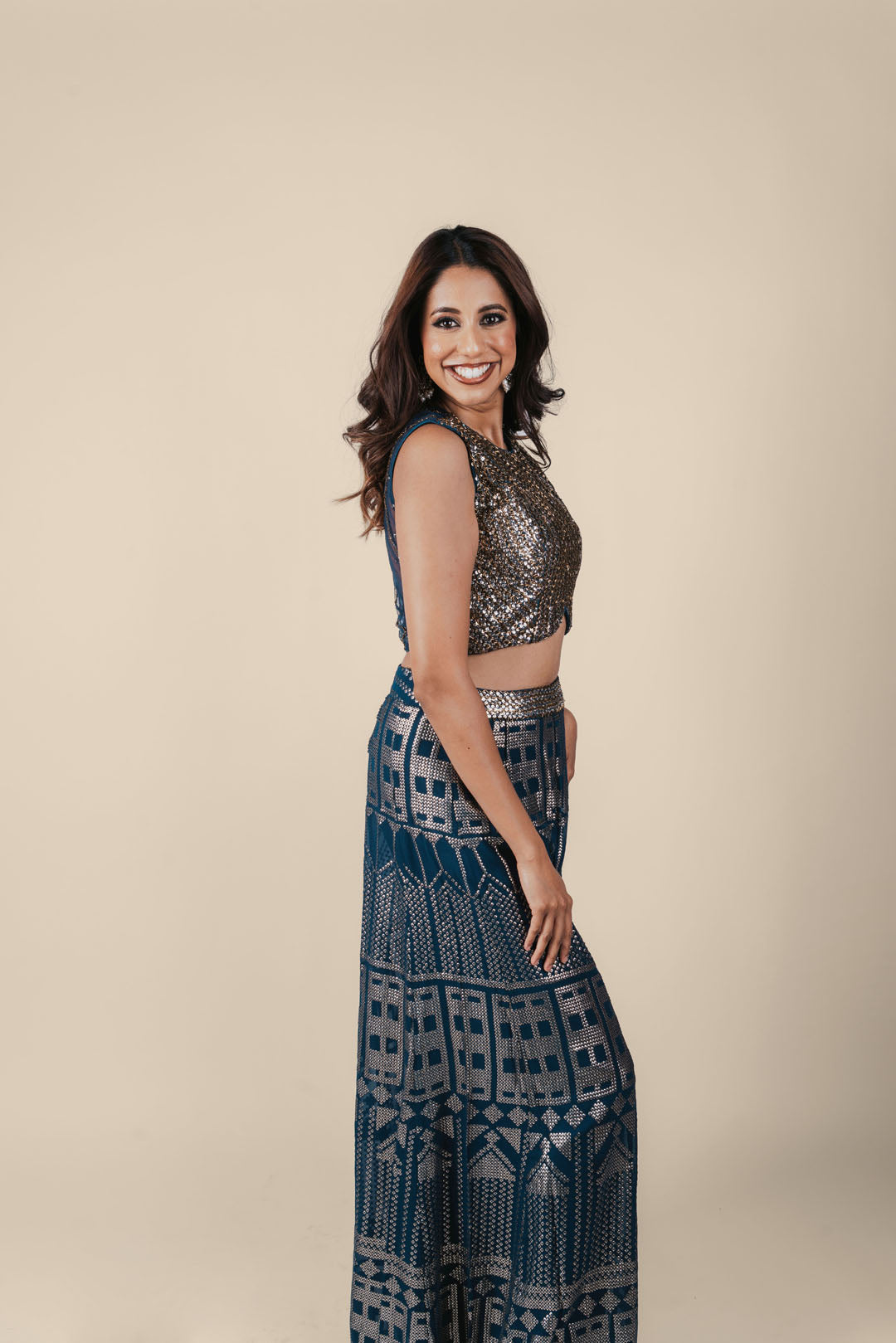 Navy Sharara Set - Basanti Kapde Aur Koffee