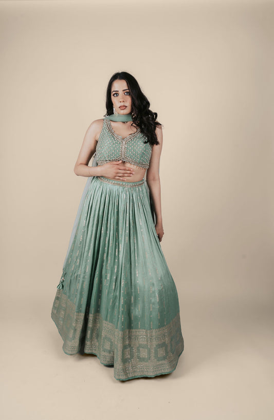 Mint Lehenga