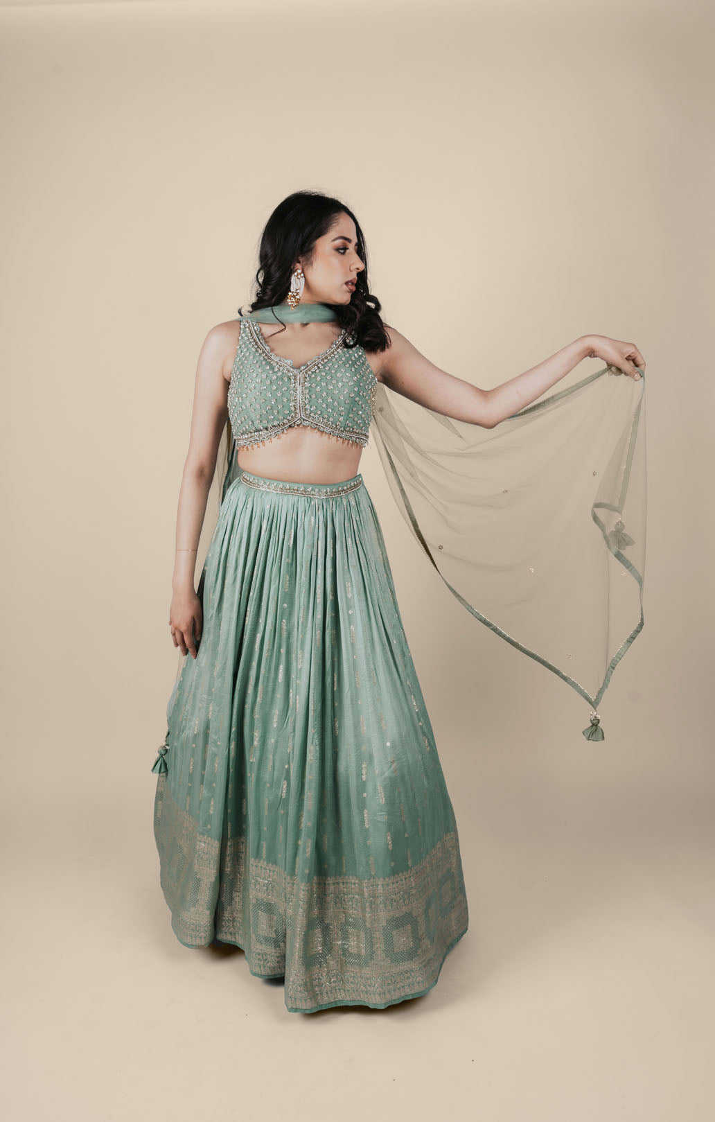 Mint Lehenga