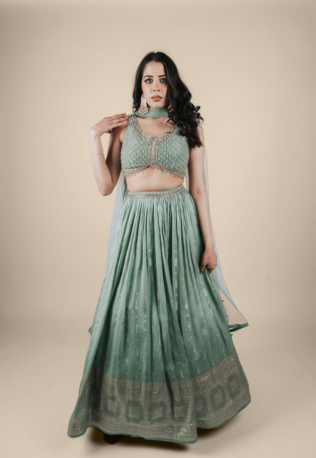 Mint Lehenga