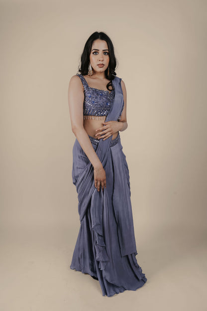 Purple Saree