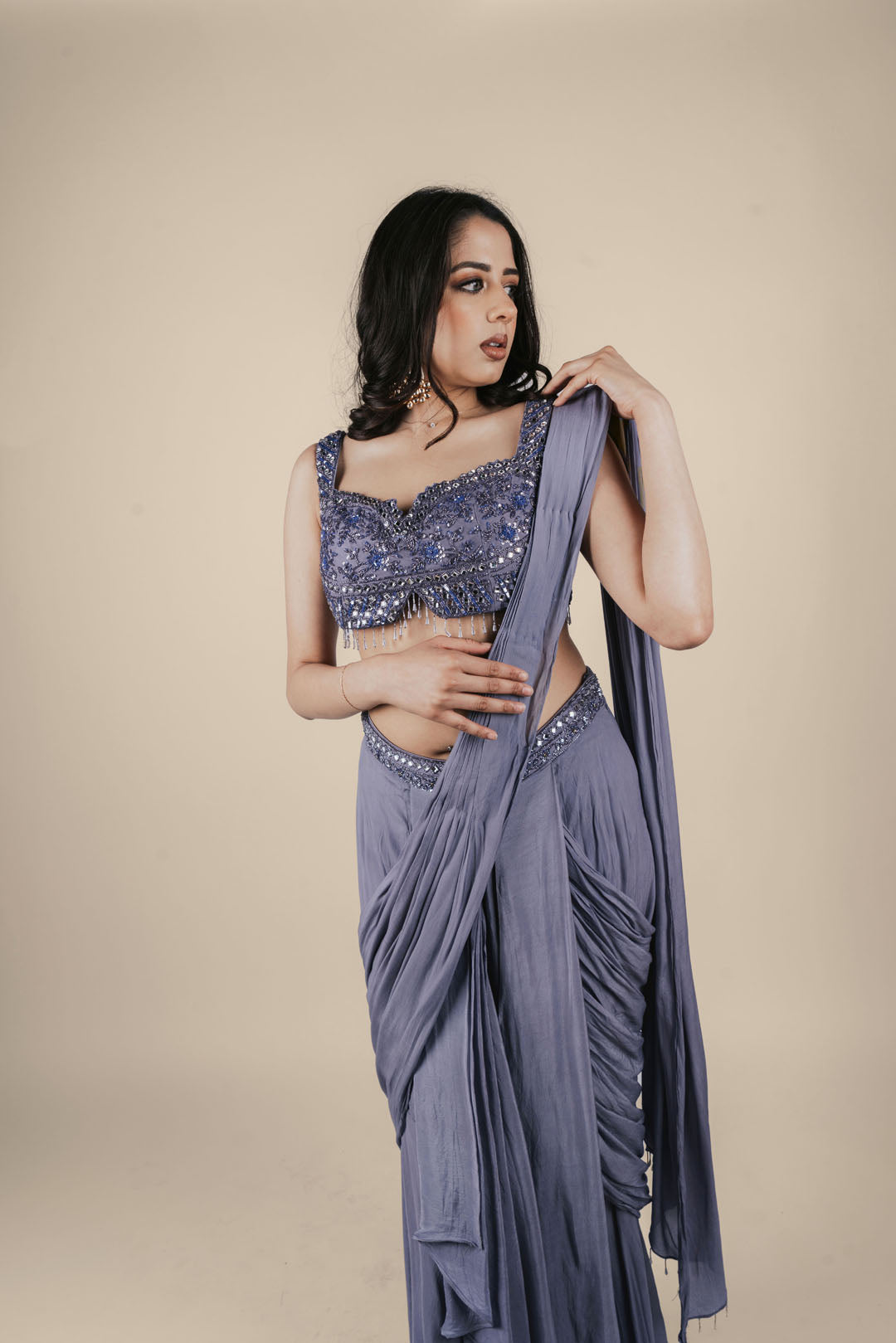 Purple Saree