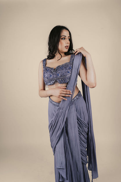 Purple Saree